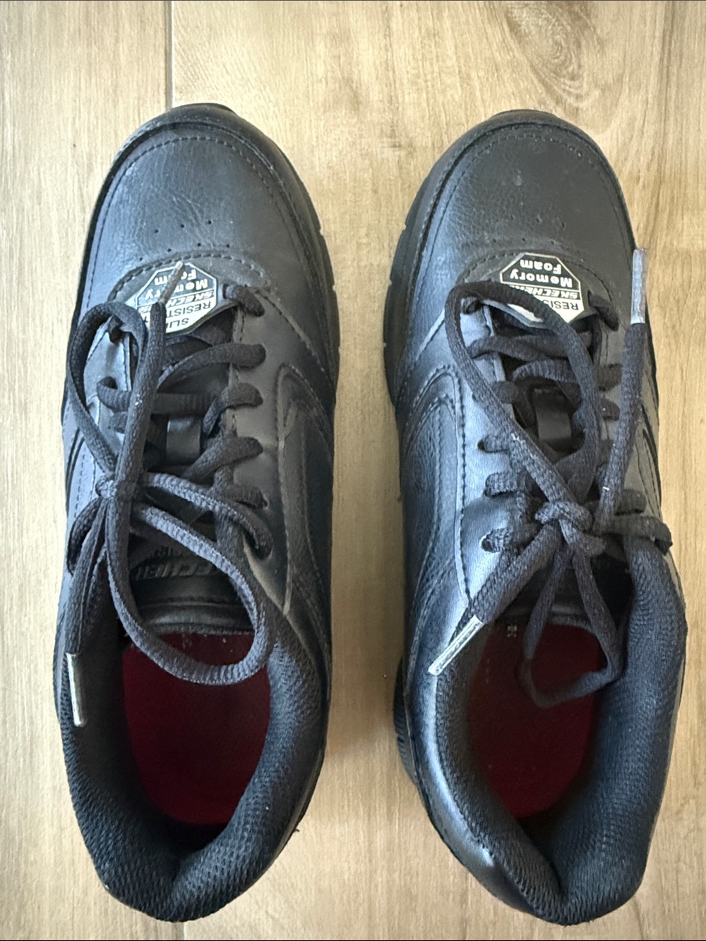 Skechers Black Slip-Resistant Memory Foam Sneakers
